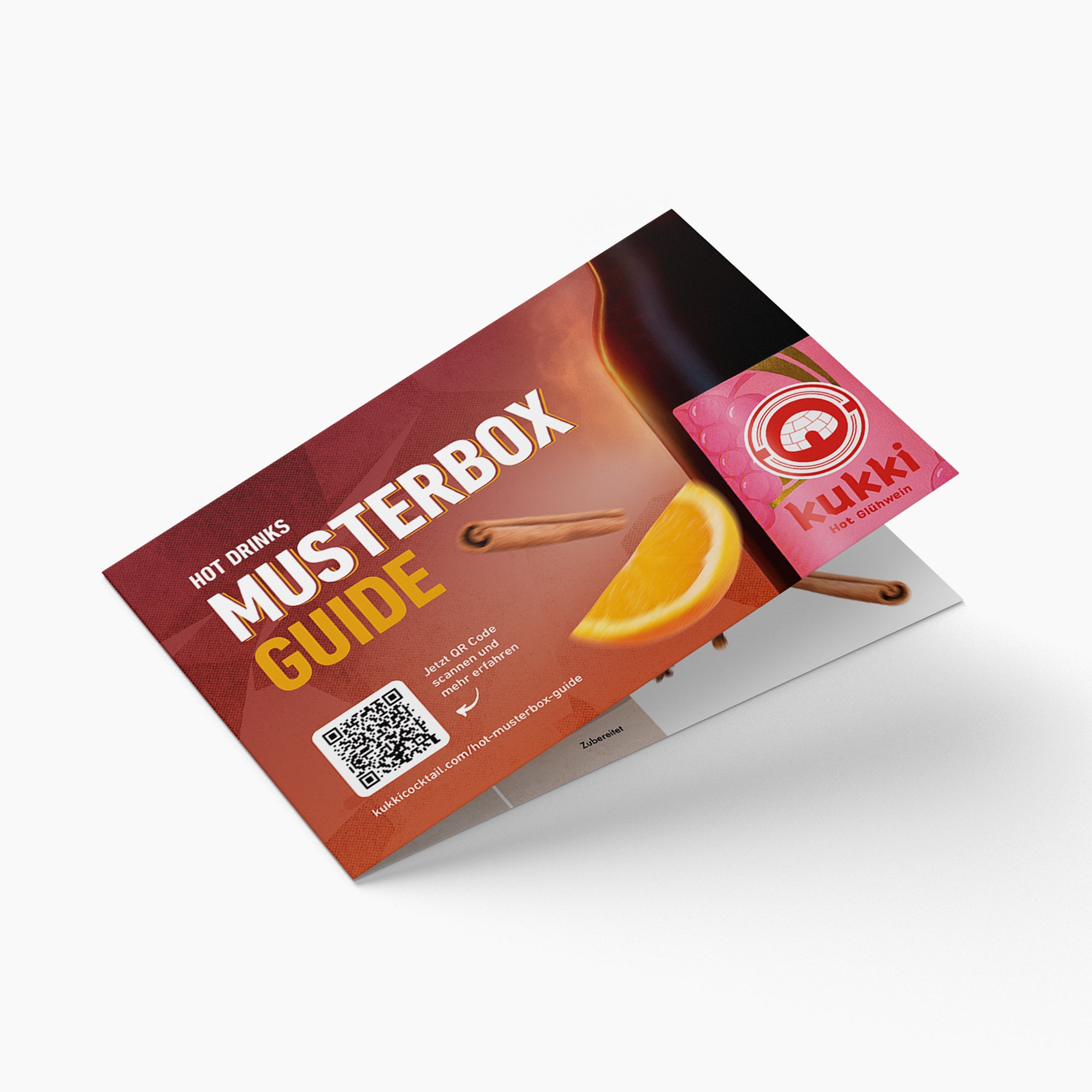 kukki Hot Glühwein in Glasflasche mit Orange und Zimt