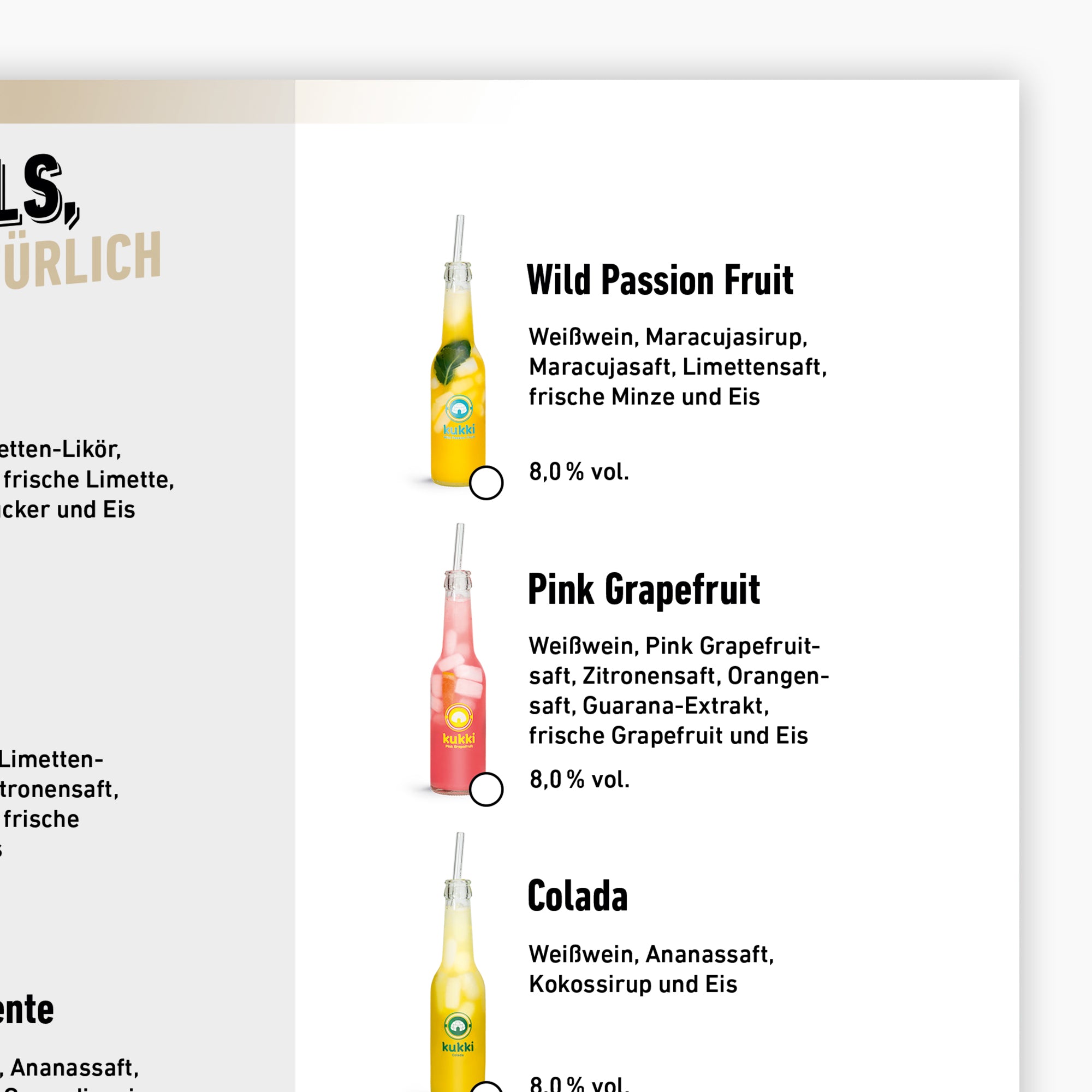 Klappkarte | 25 Stk. - kukki Cocktail