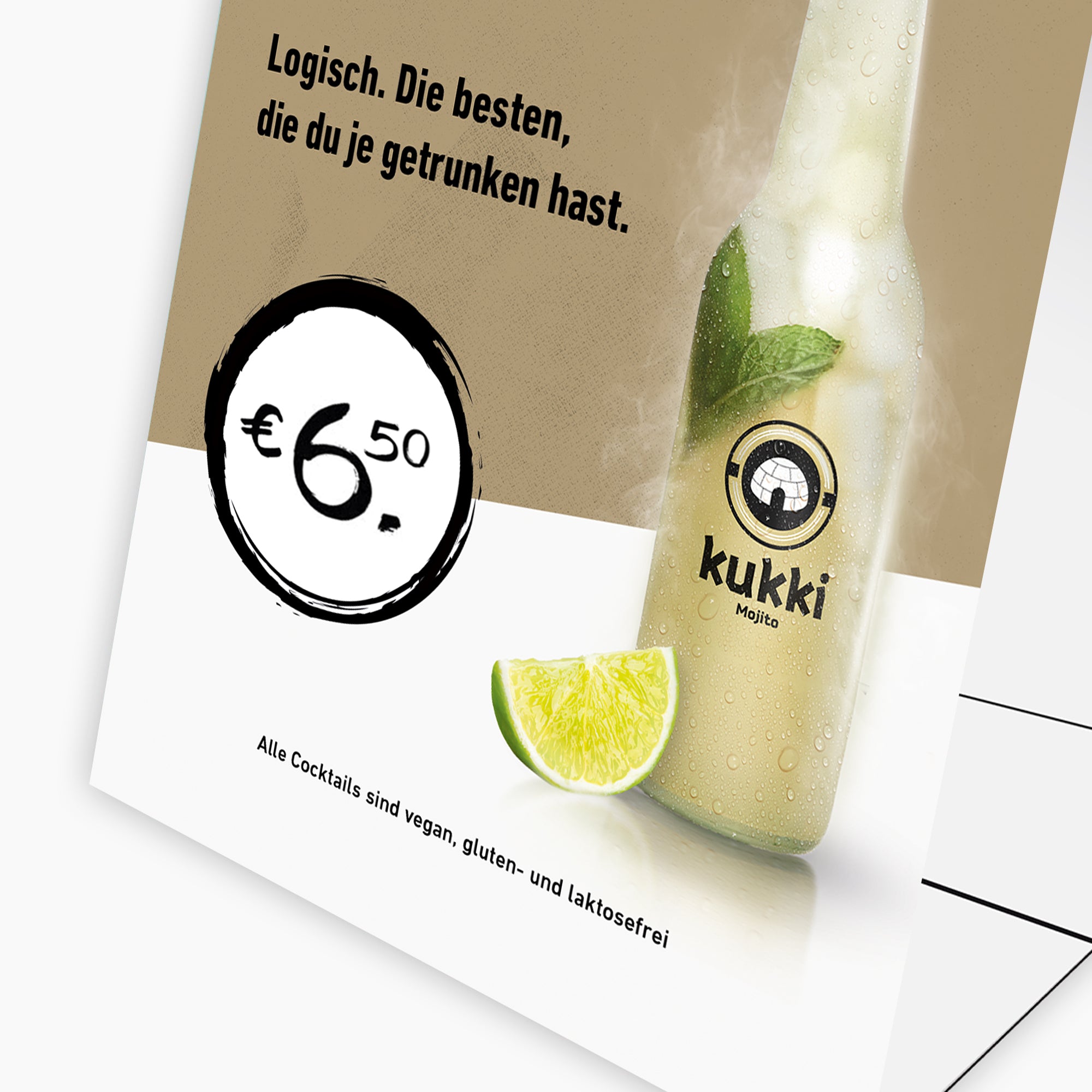 Papptischaufsteller | 25 Stk. - kukki Cocktail