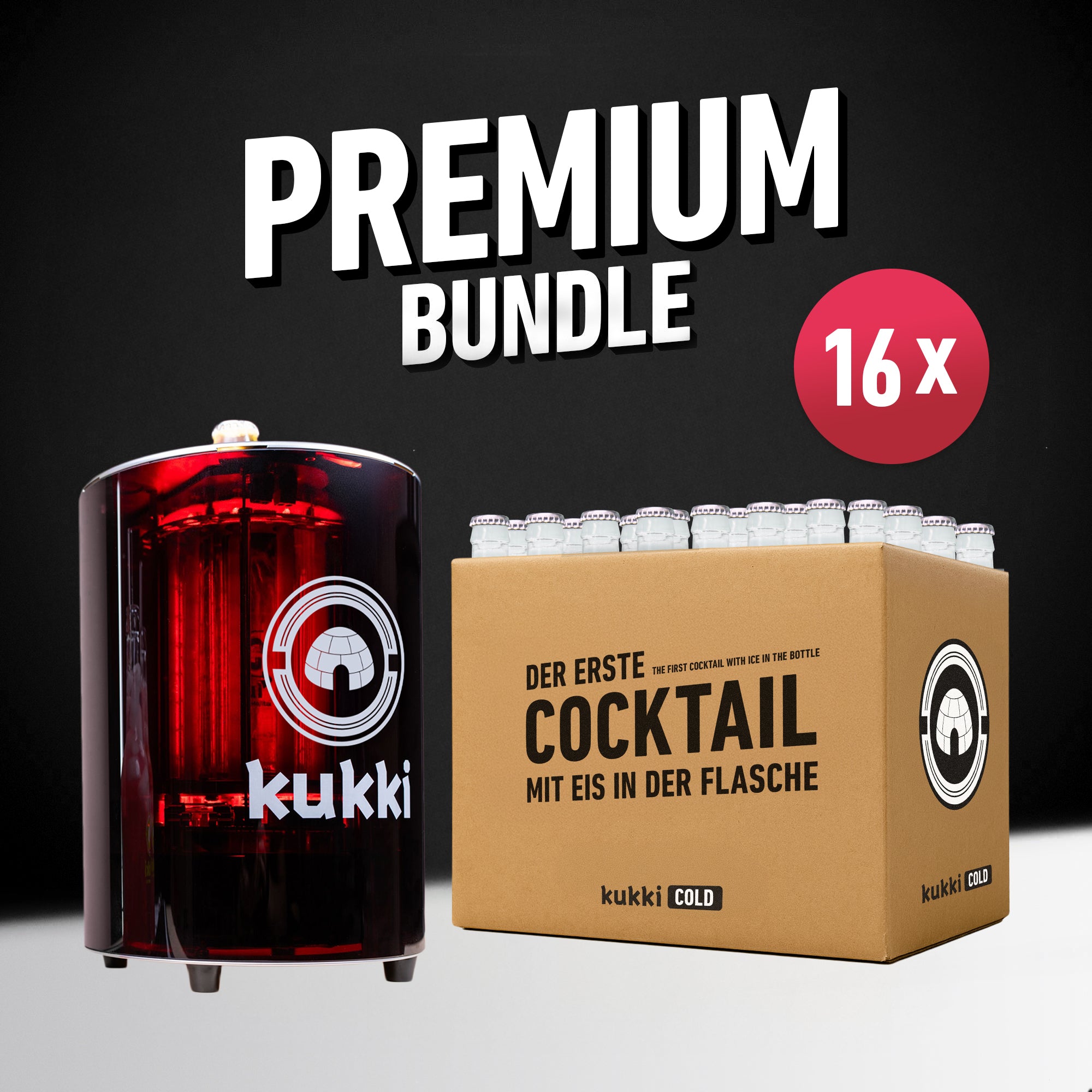 kukki toaster + 192 cocktails + freezer cabinet